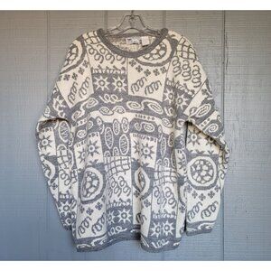 Maglia Donna Women's Printed Long-Sleeve Sweater. Size M